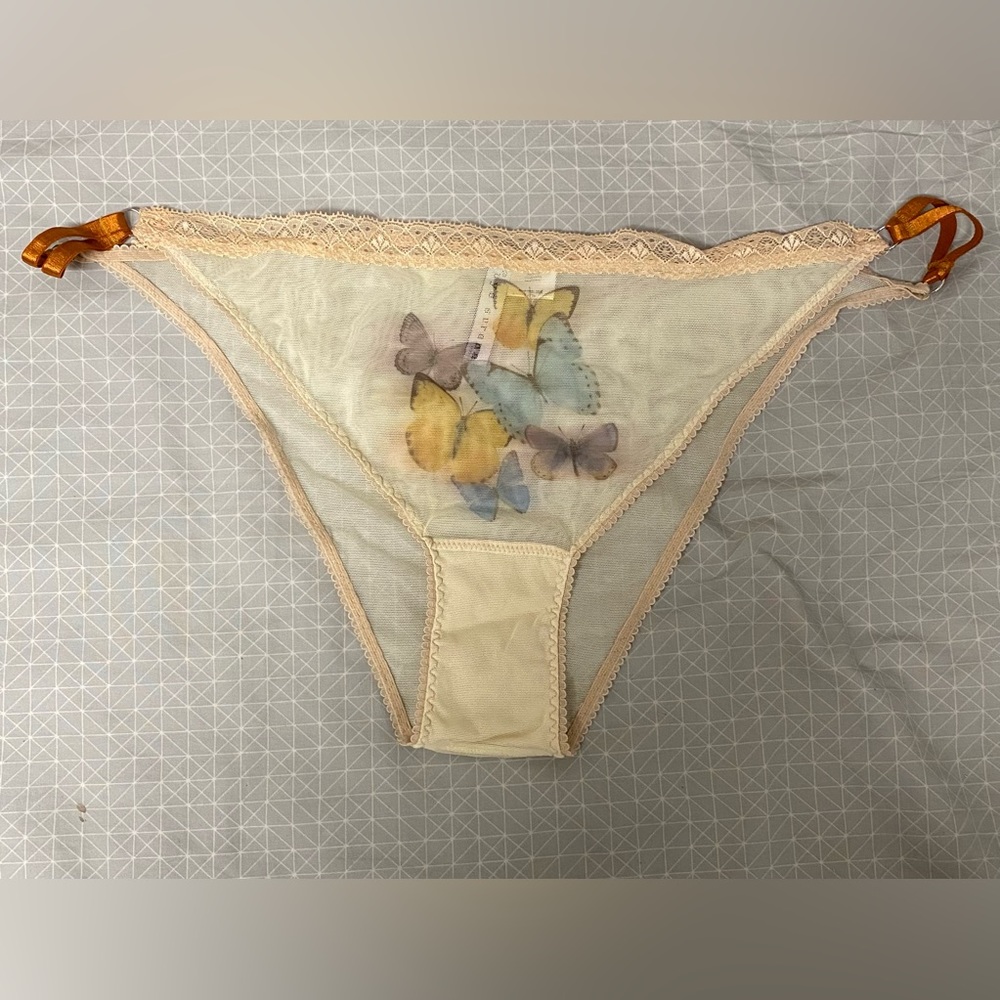 (NWOT) Uye Surana Butterfly Beauty Printed Mesh PANTIES 2XL